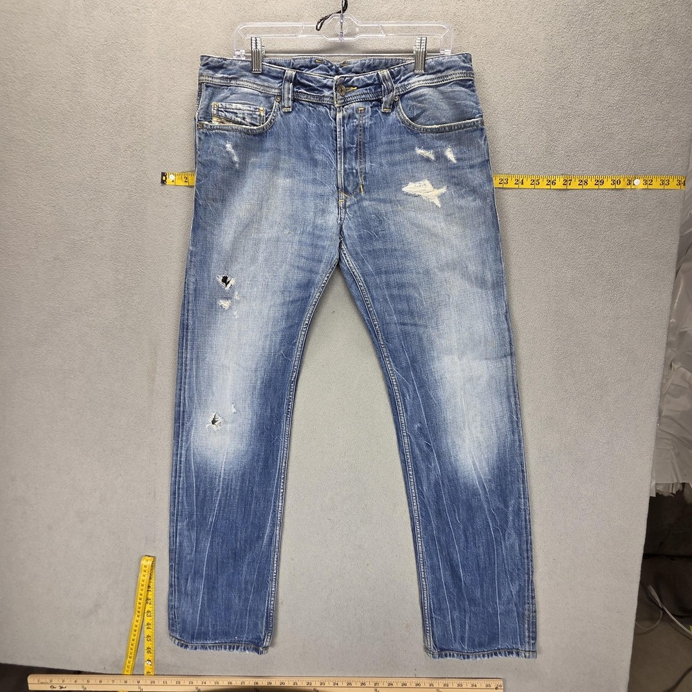 Diesel‎ Jeans Mens 31x34 Blue Safado Regular Slim Straight Altered Hem 008QL